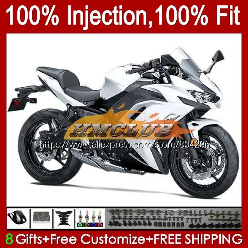 

Инъекционный комплект для KAWASAKI NINJA 650R 650 R ER6F 17 18 19 116No.21 ER6 F 17 ER 6F ER-6F 2017 2018 глянцевый Серебряный 2019 OEM обтекатель