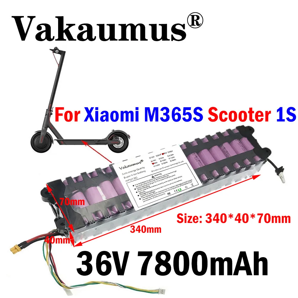 

Подходит для аккумуляторного блока Xiaomi M365S Smart Electric Scooter 1S, 36 В 18650 Ач, 10 Ач, BMS,.