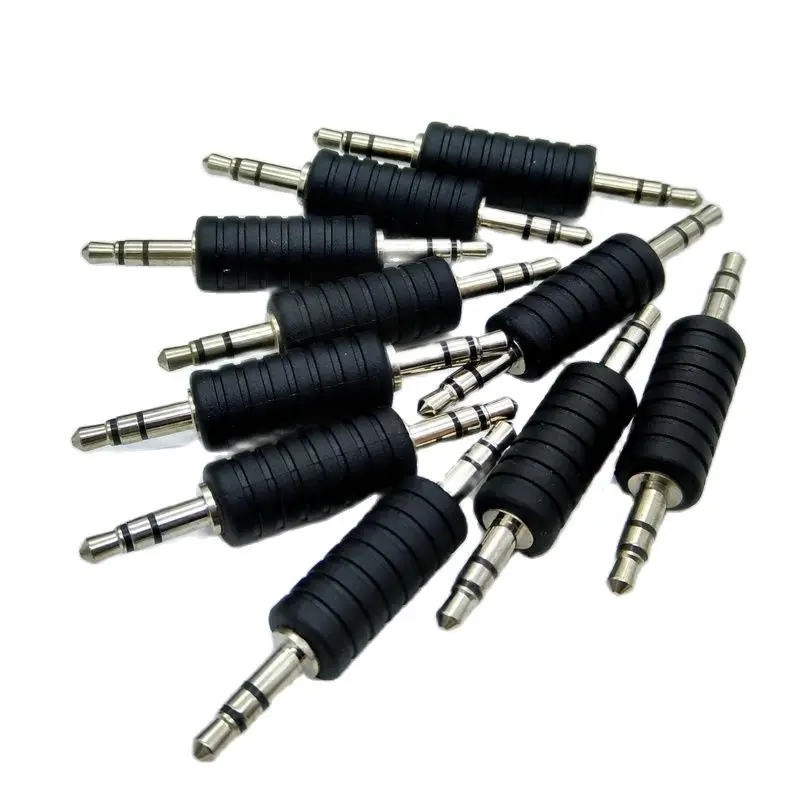 3Pin 3 5 мм разъем RCA аудио штекер-штекер стерео стыковое соединение адаптер 10 шт./лот