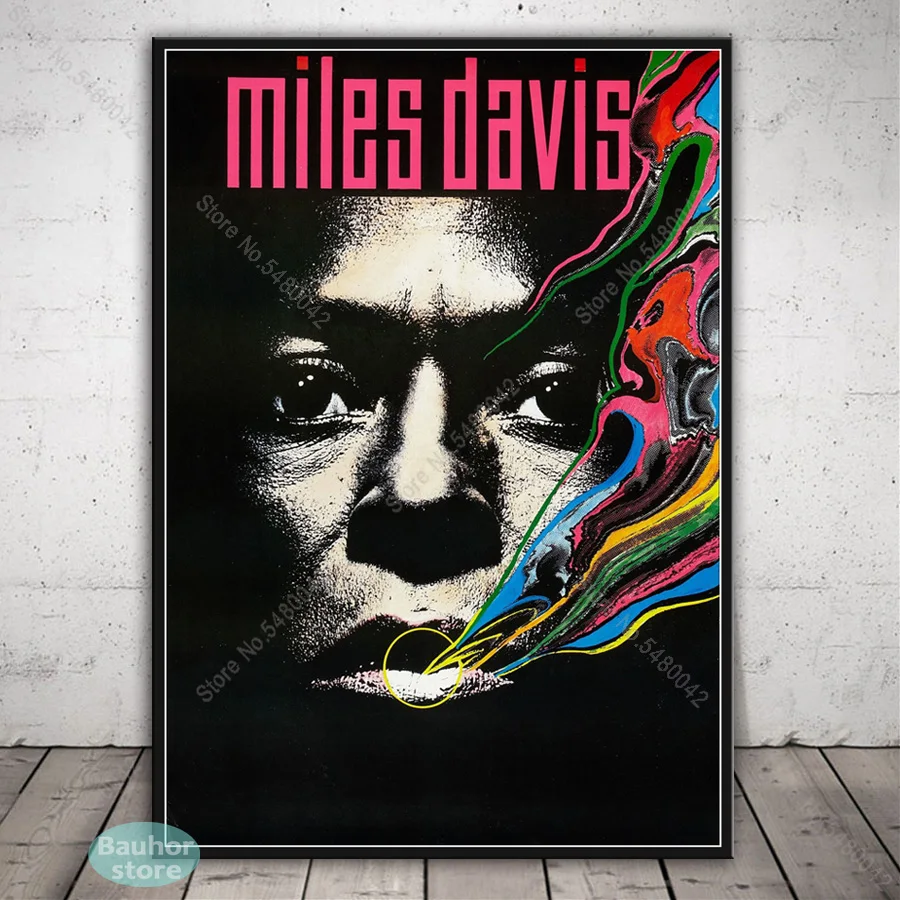 Майлс Дэвис художественный плакат Джаз музыка звезда Вид синих плакатов и