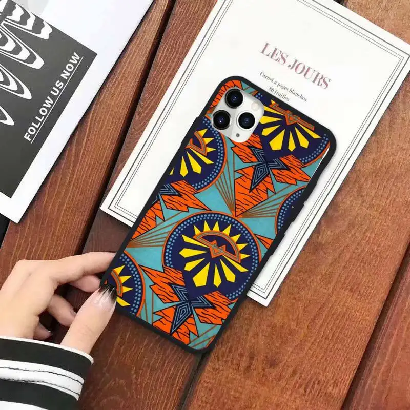 

African style fabric print Printing Phone Case for iPhone 11 12 pro XS MAX 8 7 6 6S Plus X 5S SE 2020 XR