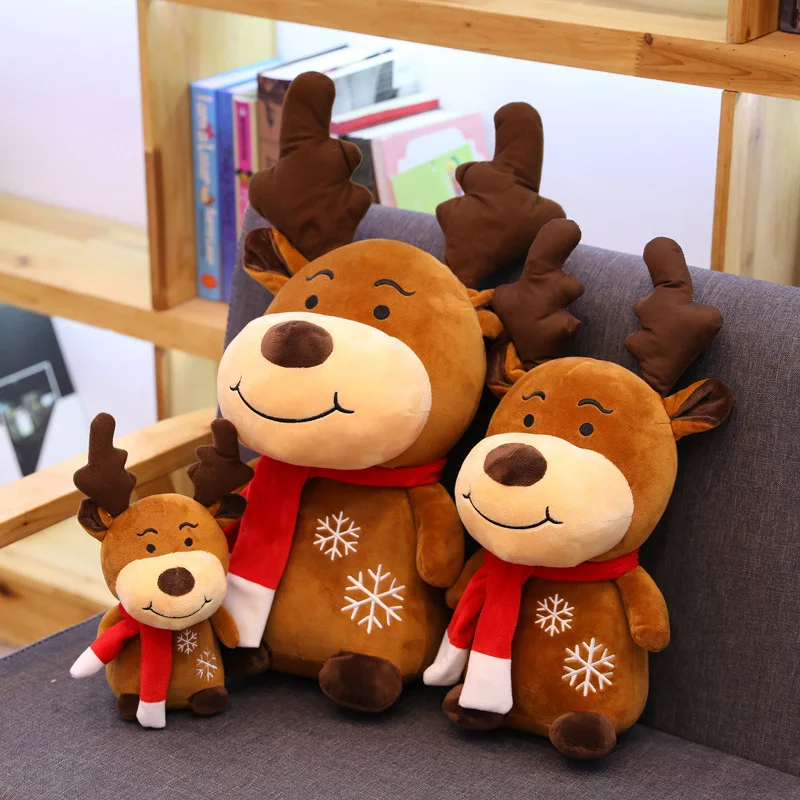 

Christmas Elk Figurines Dolls Santa Claus Plush Toy Xmas Decoration Christmas Present Gift New Year Decorations Ornaments