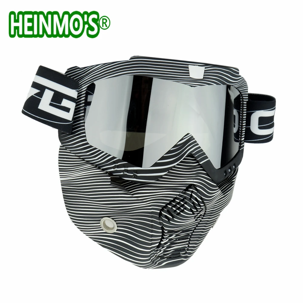 Новые винтажные шлемы Съемные очки и рот фильтр идеально подходит для открытого