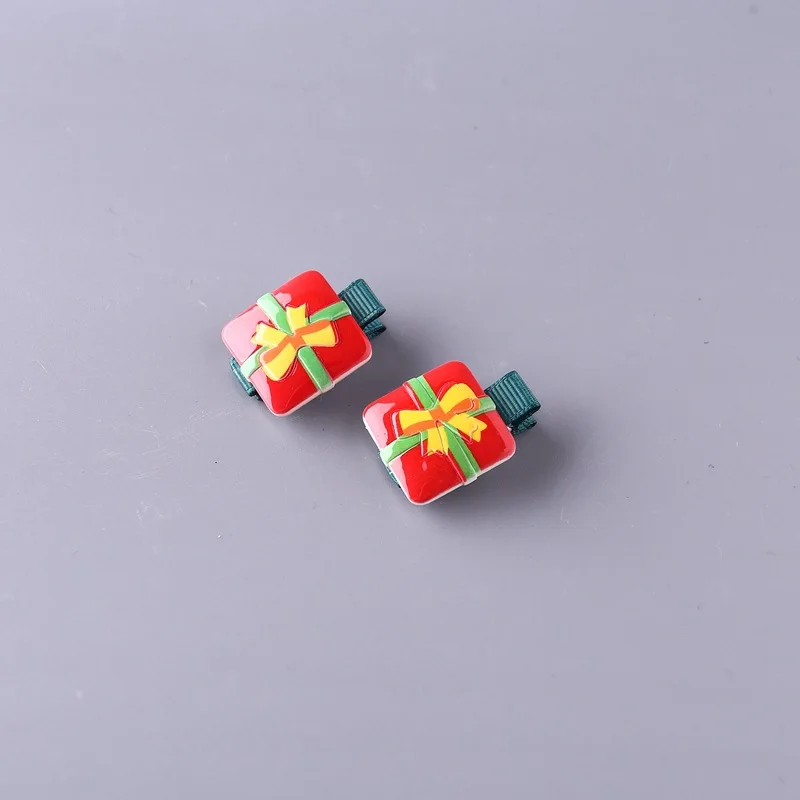 gift box Детские зажимы для волос для женщин девочек милые рождественские лося заколки для волос украшение для волос с героями мультфильмов детские заколки Шарм ювелирные изделия подарок аксессуары для волос - Цвет: gift box