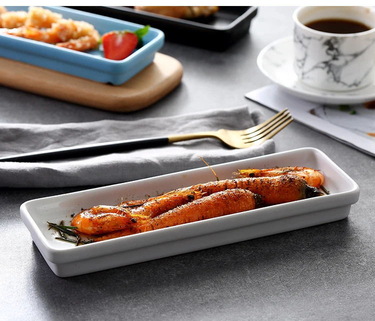 1 шт. керамическая фарфоровая тарелка в скандинавском стиле прямоугольная