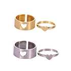 2 шт.компл. панк пара любовные кольца для мужчин и женщин в форме сердца медное кольцо сочетание бабочка модные Lightning кольцо обручальное кольцо для пары
