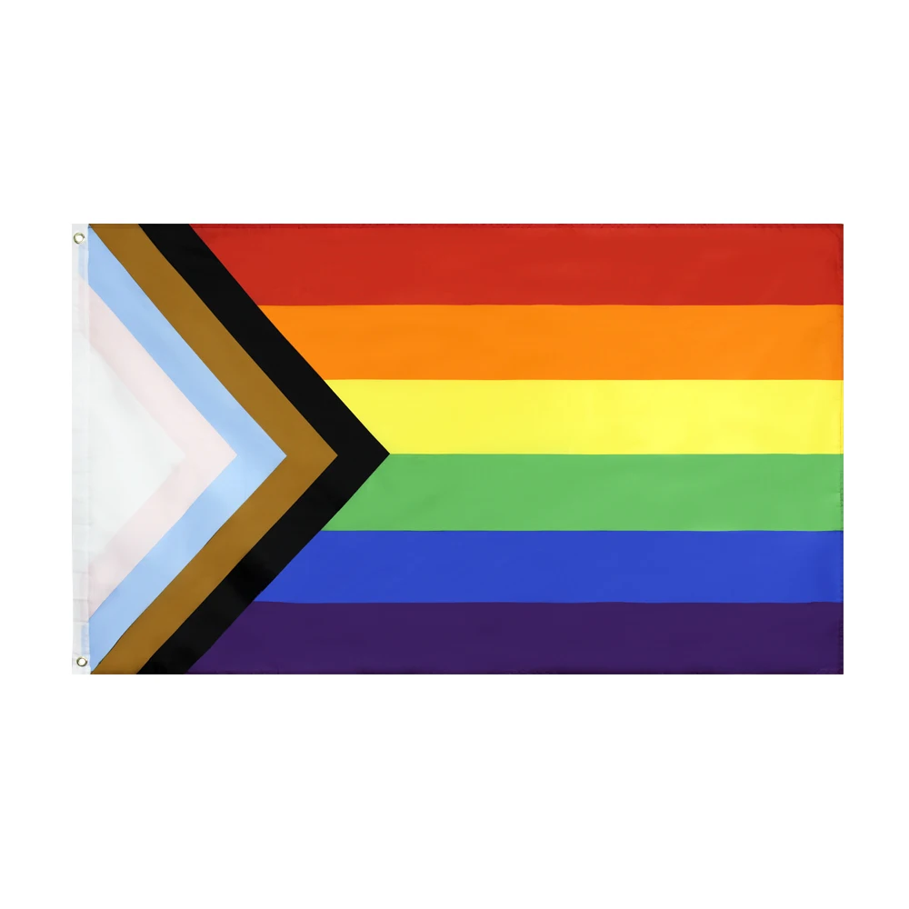 

Dsflag 3x5Fts 90X150cm LGBT Gay Rainbow Progress Pride Flag For Decoration