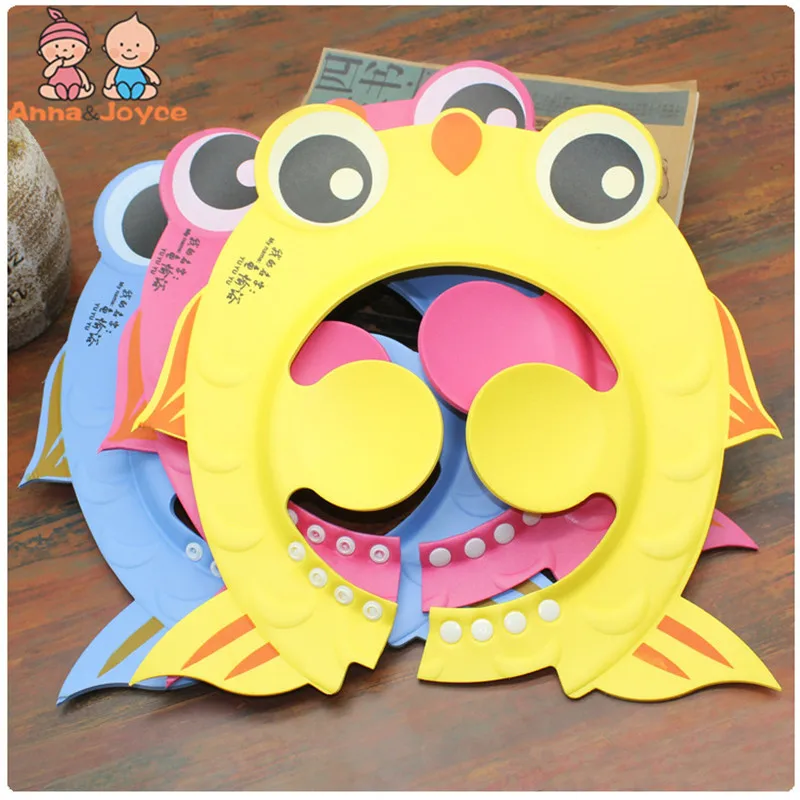 

New Goldfish 4MM Thick Children's Shampoo Cap Baby Ear Protective Shampoo Cap Baby Bathing EVA Hat