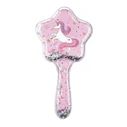 Расческа детская Массажная с узором в виде единорога, свинки, звезды, блесток