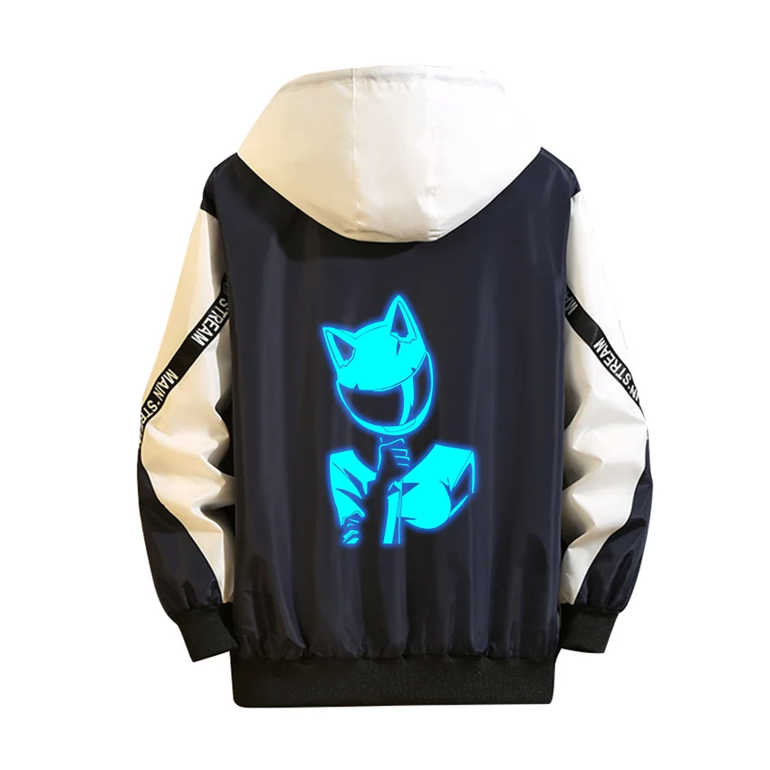 

DRRR Anime Cosplay Winter Trend Light-Emitting Printing Thickened Warm Cotton Adult Casual And Fashionable Coat With Hat