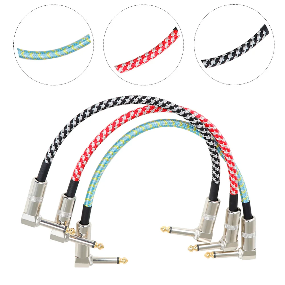 

3pcs Guitar Instrument Effector Cable Practical Effect Connection Wire
