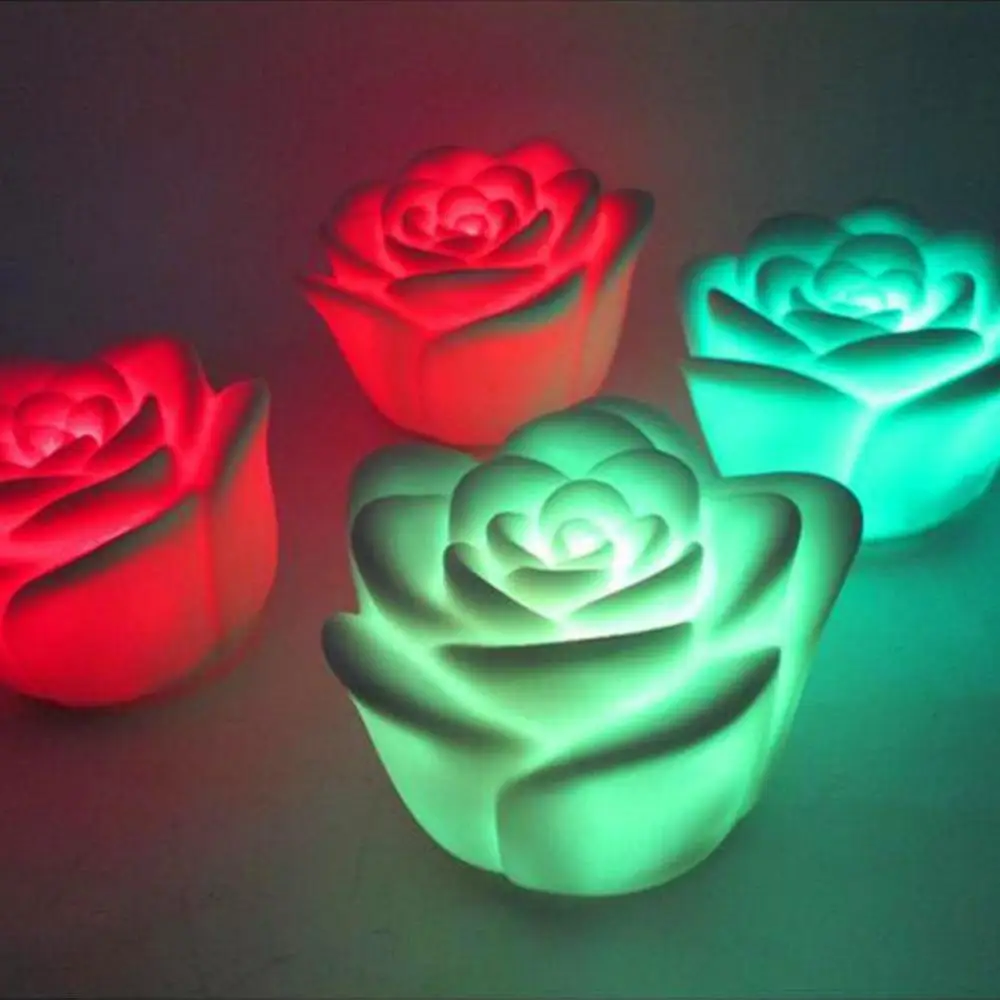 

Waterproof Floating Rose Flower Color Changing LED Night Light Home Party Decor