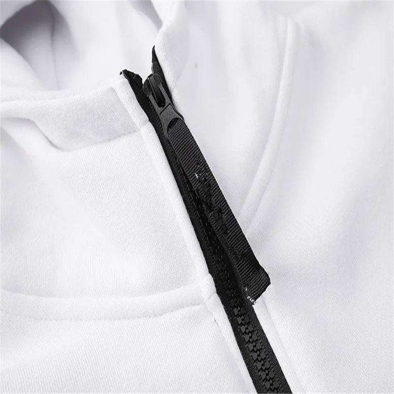 

Spring Autumn I NEW Brand Men Round Lens Solid Color Hoodies Loose Zipper Hooded Casual Sweatshirt