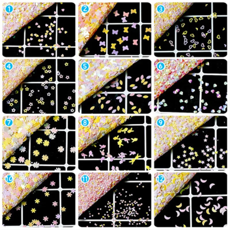 12 видов блесток наполнитель для прозрачных/пушистых слизи коробка игрушки детей