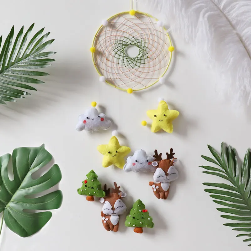Ветряные колокольчики в виде милого медведя и лося украшения для детской кровати