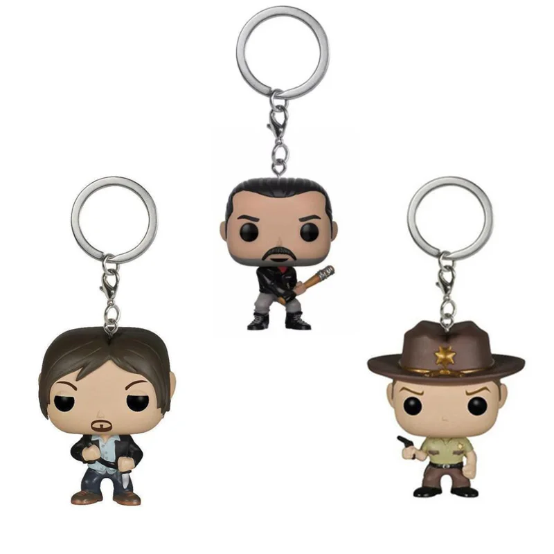Ходячие мертвецы Дэрил Диксон Рик Граймс Неган брелок виниловые фигурки