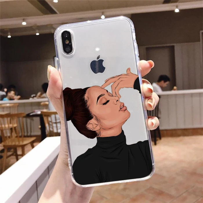 Мягкий чехол для телефона Melanin Poppin с Африканской черной девушкой iPhone 11Pro 12 XR X XS MAX