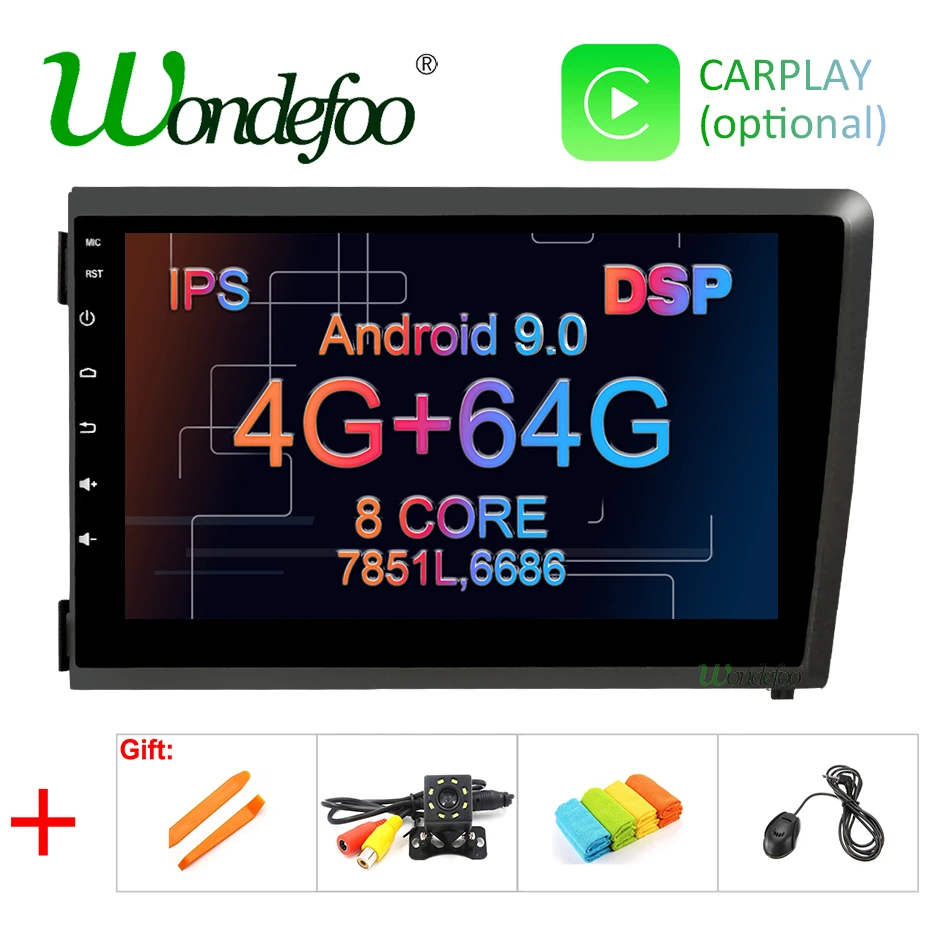 " DSP ips Android 9,0, 4 ГБ, 64 ГБ, Автомобильный плеер gps для Volvo S60 V70 XC70 2000 2001 2002 2003 2004 навигации радио без DVD плеер
