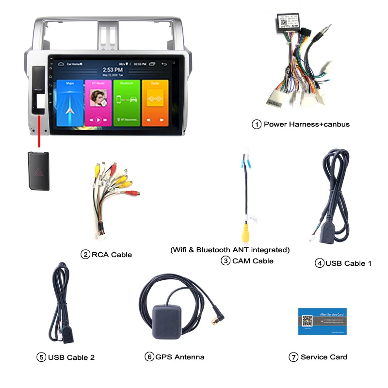 

10.1 inch CAR Radio for Toyota Prado 2014-2017 Android10 GPS Navigation Multimedia Player Split Screen Picture in Pictrure WiFi