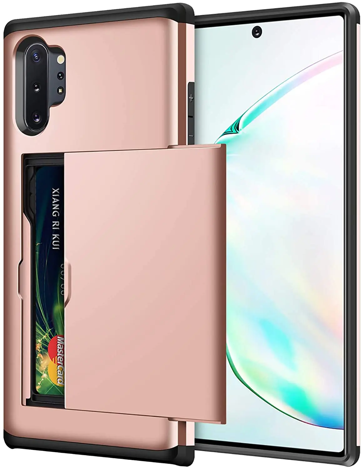 

For Samsung Galaxy Note 10 Plus Case Card Holder Shell Heavy Duty Anti Scratch Case For Samsung Note 10+ Cover Coque Bumper