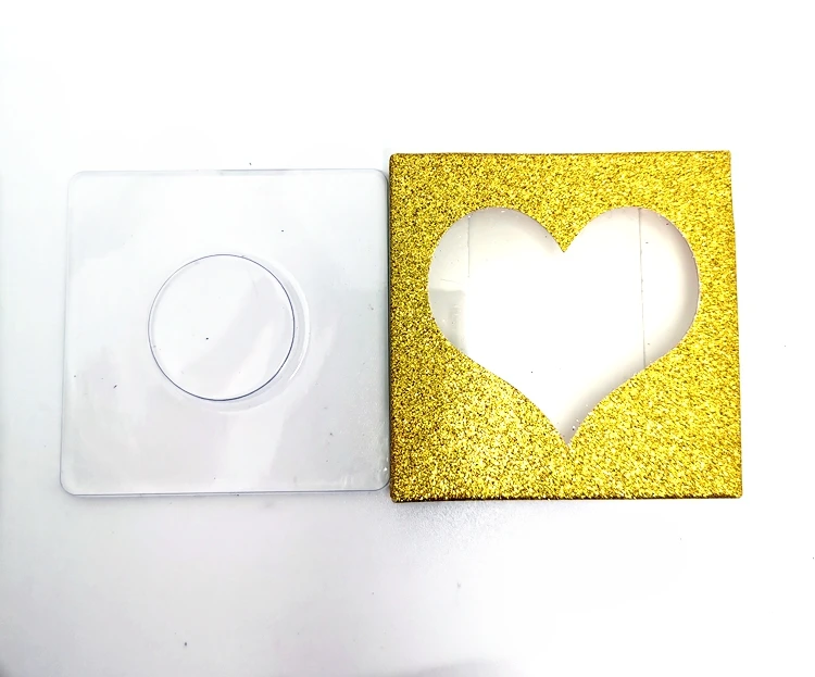 heart gold 10 компл./лот упаковочная коробка для ресниц пустой ресницы посылка многоцветный бумажная коробка белый фарфоровый поднос с фокусным расстоянием 25 мм ресницы DIY светодиодной вспышкой упаковочная коробка - Цвет: heart gold