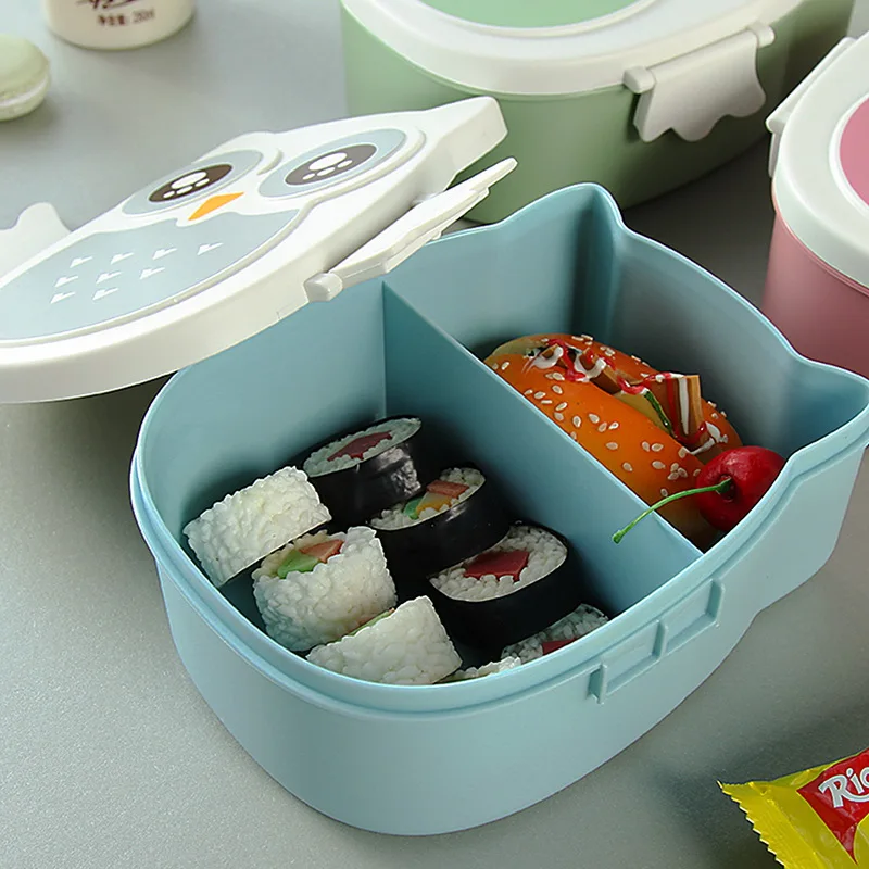 Сова Форма Ланч бокс для детей Портативный Пикник бенто еды коробки контейнер