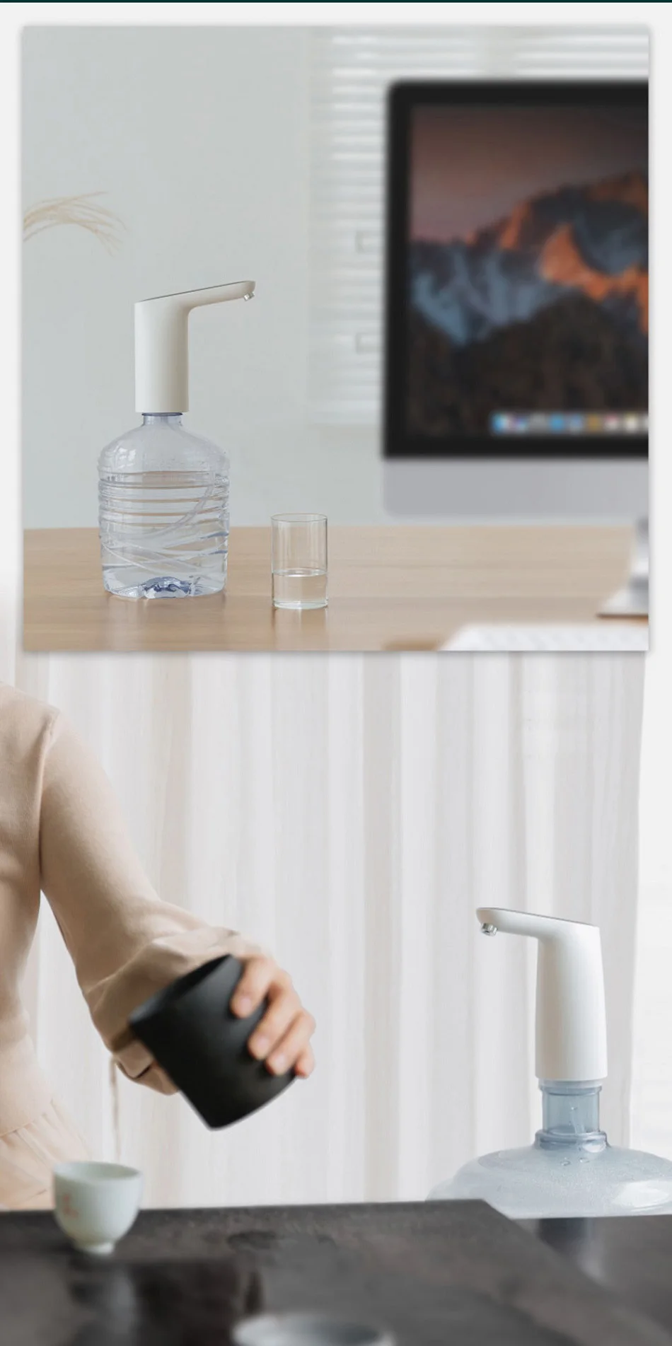 XIAOMI Mijia 3 Срок Автоматический водяной насос мини Сенсорный Выключатель Электрический диспенсер для воды Беспроводной USB Перезаряжаемые водяной насос