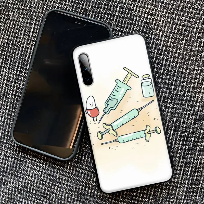 Медсестры "медицина" черный резиновый мобильный телефон чехол для Samsung