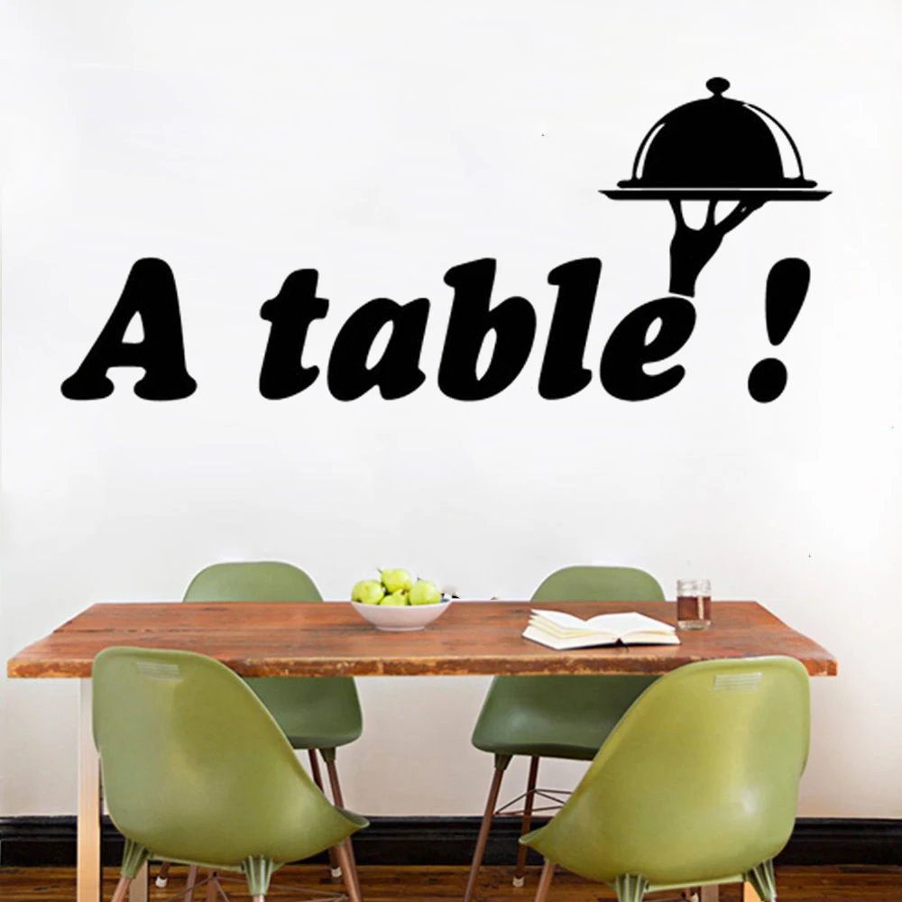 

A Table Quotes Wall Decals For Kitchen Restaurant Decoration Waterproof Vinyl Sticker Livingroom Wallpaper Home Decor HY2024