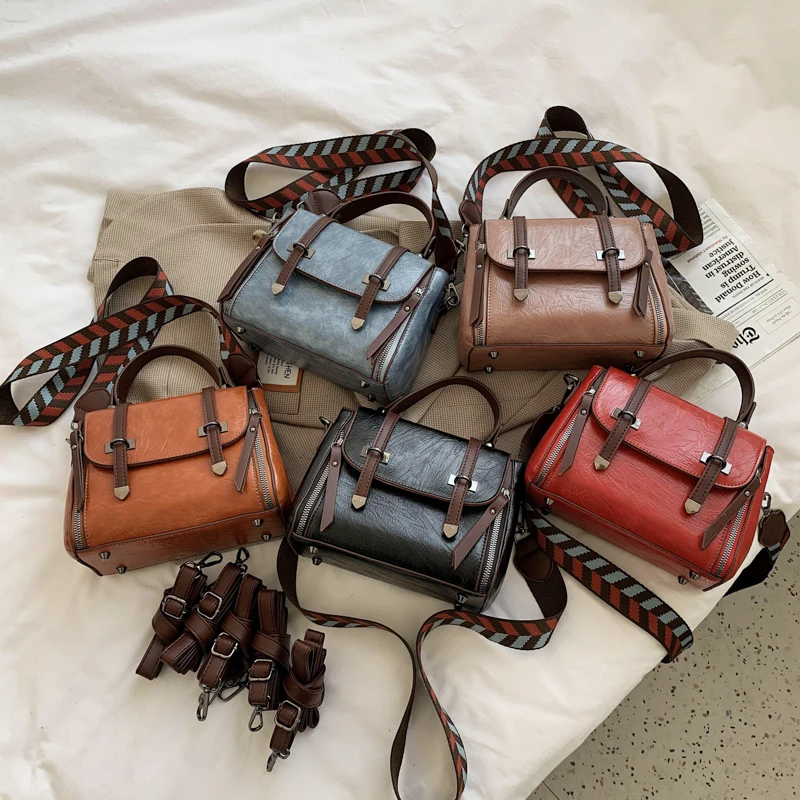 

Fashion Joker handbags for women 2021 simple square shoulder bag high quality PU crossbody bag luxury elegant female handbags