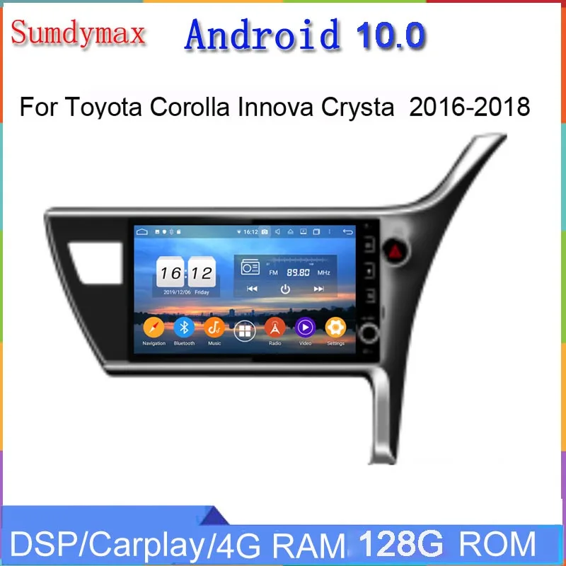 

Автомобильный радиоприемник 8 ядер Android 10 для Toyota corolla Innova Crysta правосторонний Вождение 2016-2018 Автомобильный мультимедийный gps навигатор Аудио...