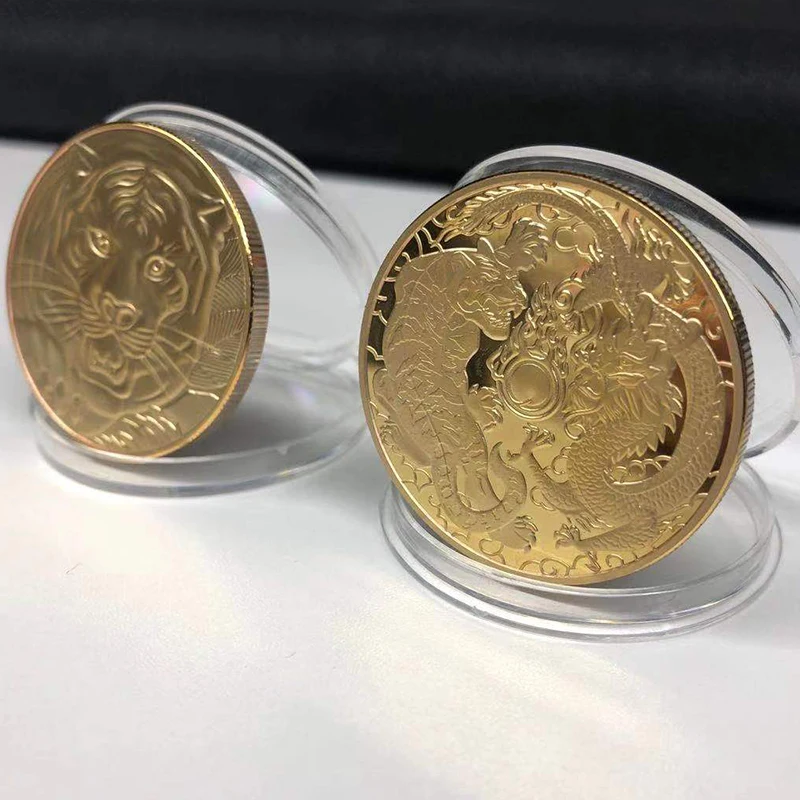 

Year of Tiger Commemorative Coin Collection Chinese Zodiac Tiger Year Coins 2022