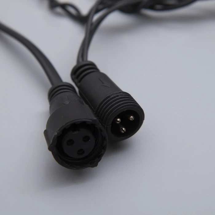 Гирлянда "Бахрома" уличная УМС 3 х 0.6 м 3W LED-160-220V нить тёмная свечение