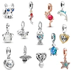 Женские Ювелирные изделия из серебра 925 пробы, подвески в виде божьей коровки, лошади, животных, серебряные бусины, маленькие аксессуары в виде животных, подвески для украшений