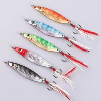 1pc 7g 10g 15g iron plate lead fish luya hard bait fishing equipment feather bait lures fishing lures fishing lures