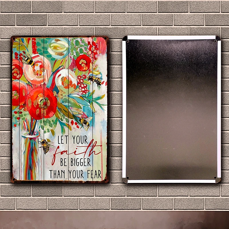 [Kelly66] осторожно Let It пчелы цветок Мёд с принтом You Are My Sunshine Оловянная