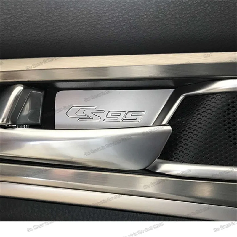 

lsrtw2017 abs carbon fiber car inner door bowl sound speaker frame trims decoration for changan cs95 2017 2018 2019
