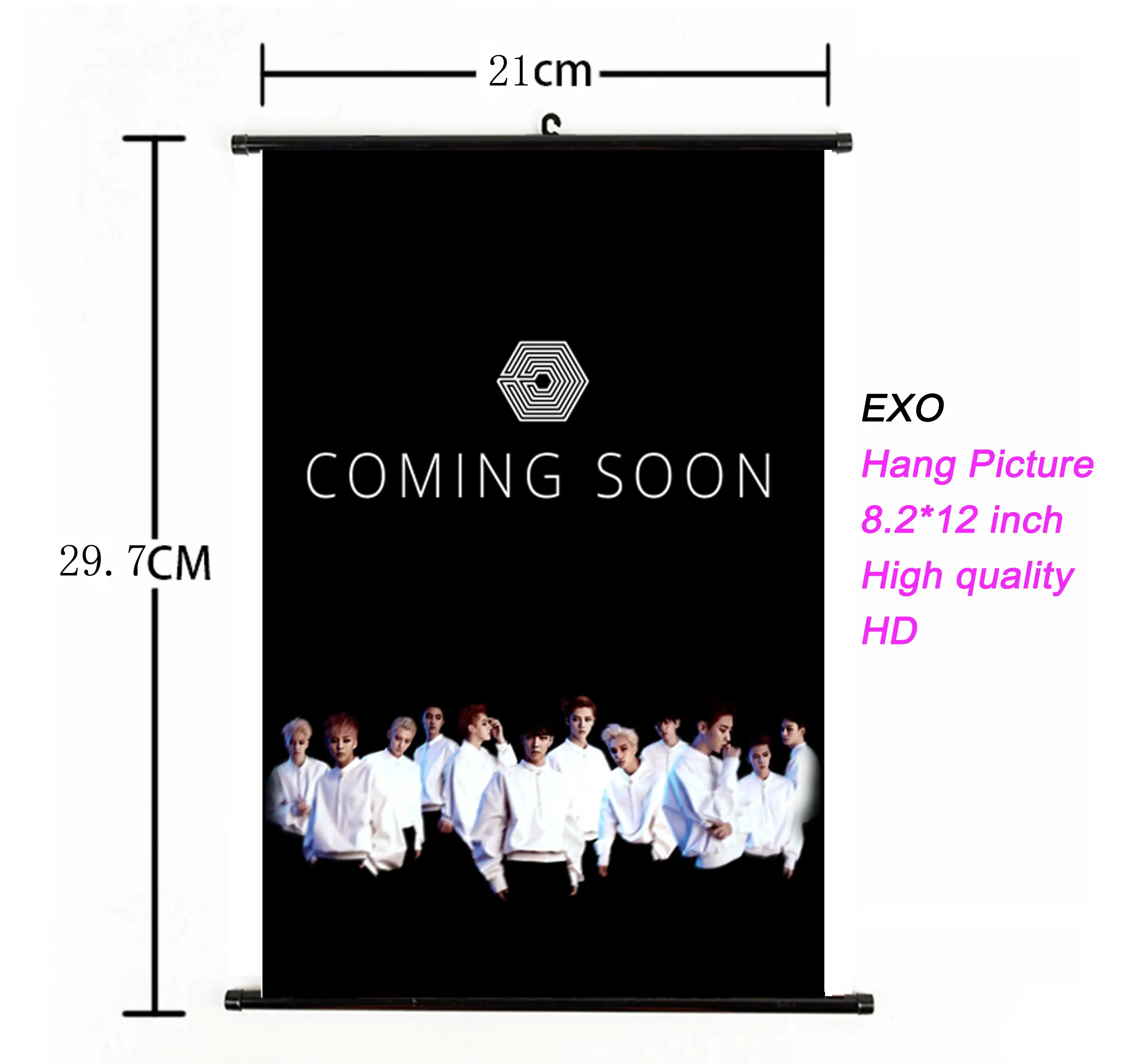 53 K-pop EXO альбом Висячие картины фото плакат Kpop EXO Висячие Плакаты для фанатов Коллекция подарков ткань 21*30 см Высокое качество - Цвет: 53