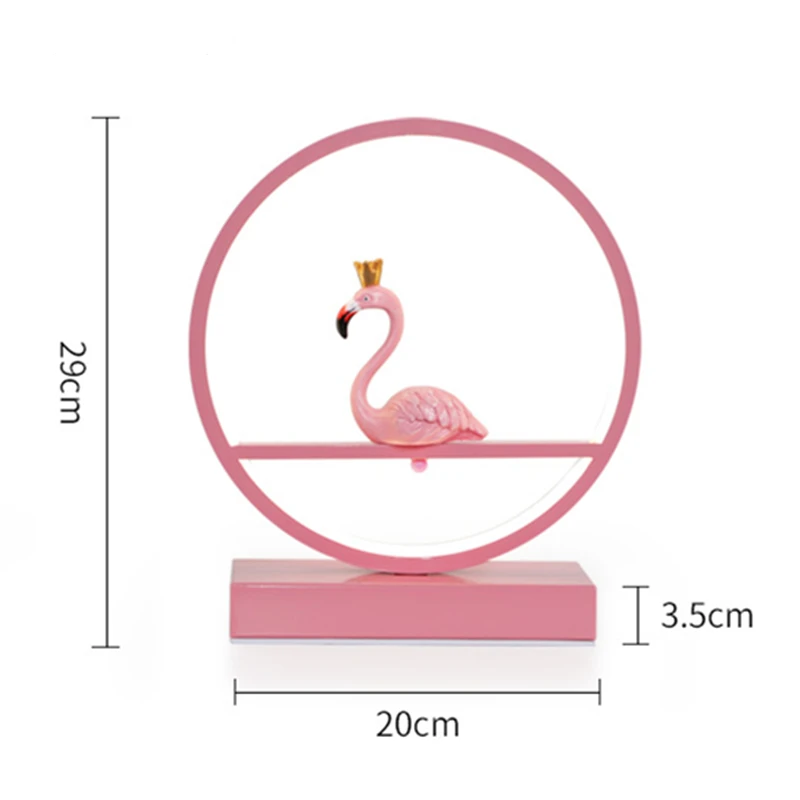 

Romantic Flamingo Table Lamp Swan Table Light Pink Decor Lamp Creative Bedside Lamp Remote Control Light for Wedding Xmas Gift