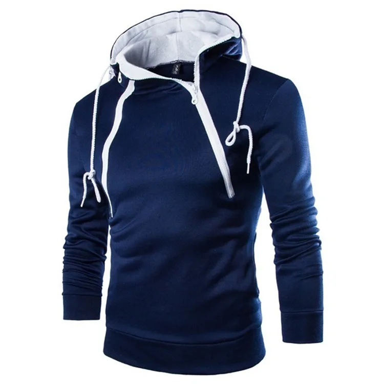 

Men's Hoodies Spring Autumn Long Sleeve Solid Hooded Elasticity Breathableloose Large Zise Personality Male Clothes