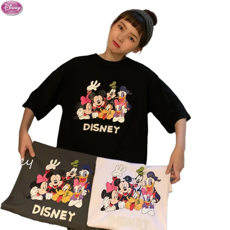 

Disney 55 Styles Summer Print Minnie Micky Mouse T Shirt Women Cotton 90s Aesthetic Anime Cute Kawaii Tops Camisetas De Mujer