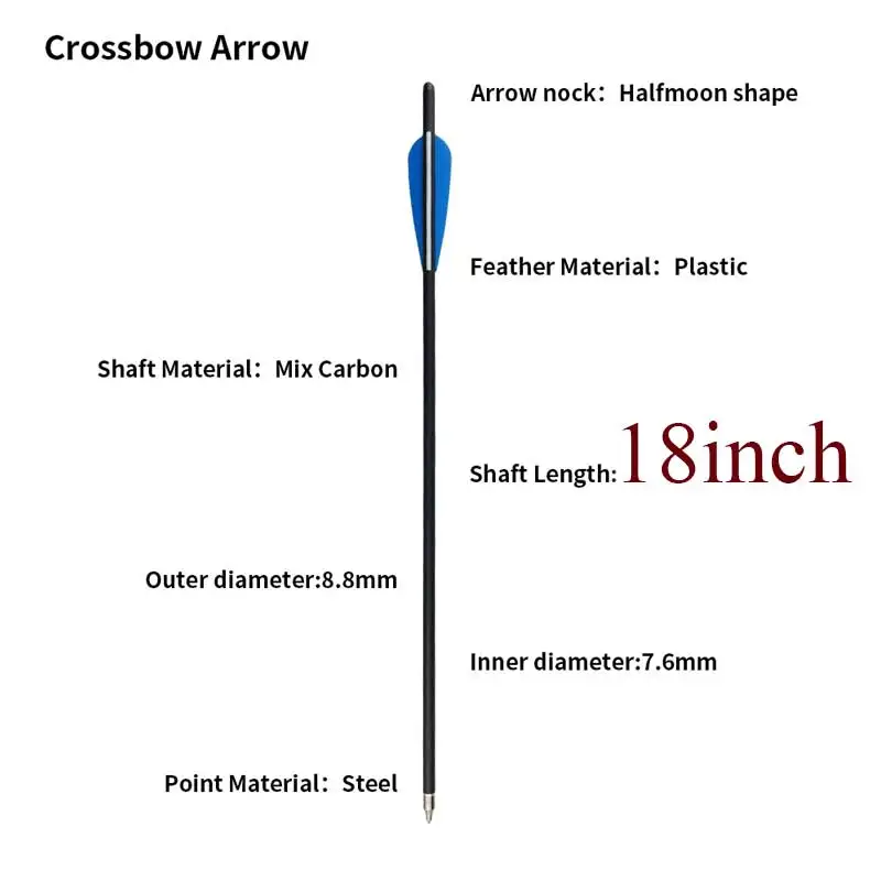 18 дюймов арбалет стрелы Смешанная углеродистая сталь фиксированные Открытый