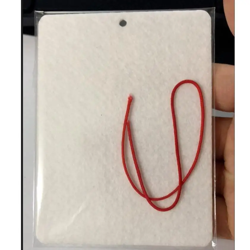 

Sublimation Blank Air Freshener 10*7cm Felt Material Sheet White Unscented Home Fragrances Car Air Fresheners With String DH8585