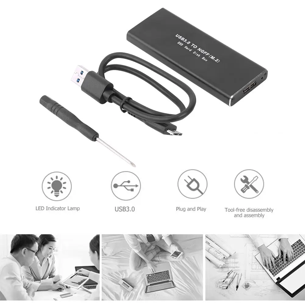 USB3.0 к Micro B жесткий диск чехол SSD M.2 NGFF HDD адаптер Внешний корпус жесткого диска