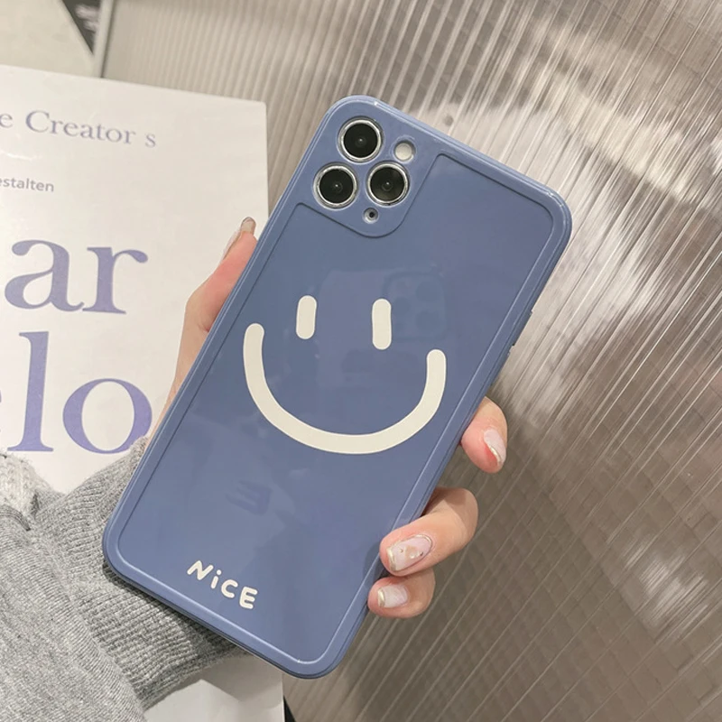 

Hot Big smiley cute phone case silicone cover capa conque for iphone 12 mini pro max 11 xr xs max x 8 7 plus fundas