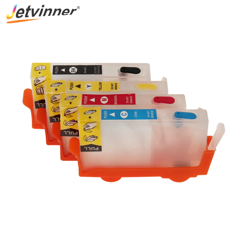 Многоразовый картридж Jetvinner для принтеров HP 902 с чипами ARC OfficeJet Pro 6950 6951 6954 6956 6958 6960
