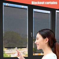 blackout curtains sunshade roller blinds living room car bedroom kitchen office non porous balckout curtains free suction cups