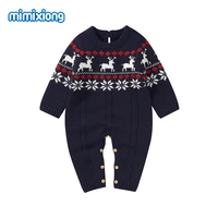 baby rompers christmas knitted newborn infant boys girls sweaters jumpsuits one piece long sleeve toddler kids overalls clothing