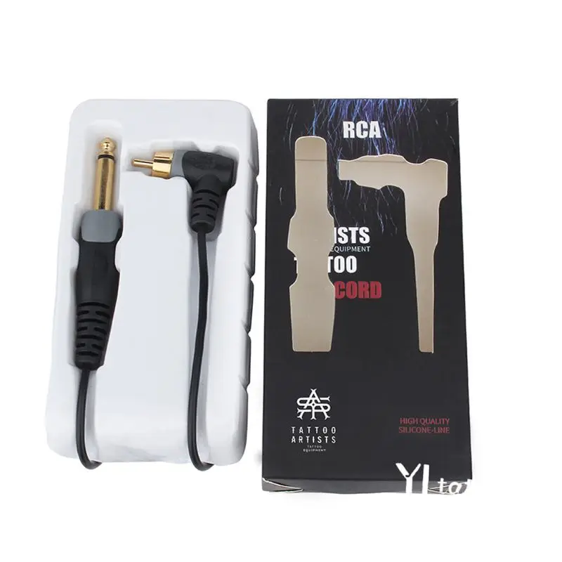 

Силиконовые Мягкие татуировки RCA соединитель зажим шнуры для тату машин X7YB