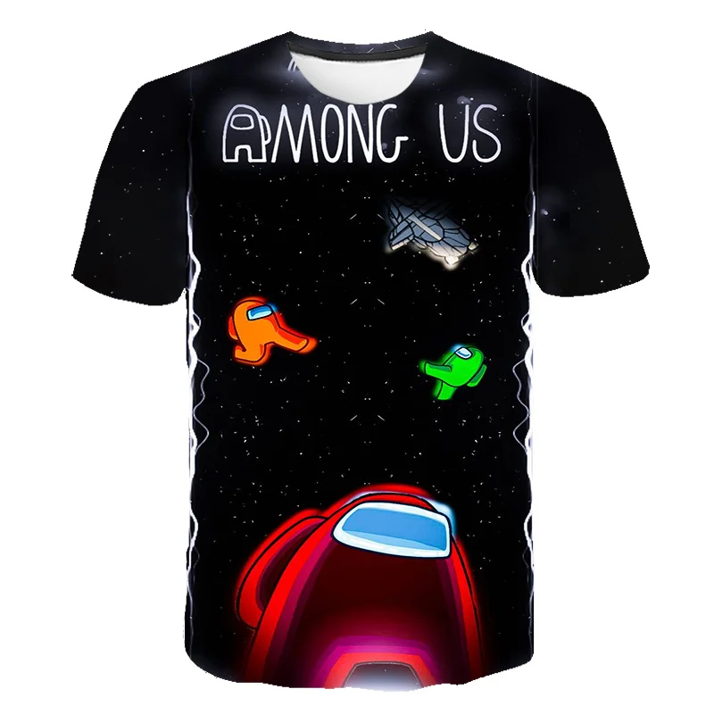 

T-shirt Designer Summer T-shirt 2021 Hot Sale Boy Girl Clothes Among us Childhood Game Clothing interesting Casual Kids Clothing